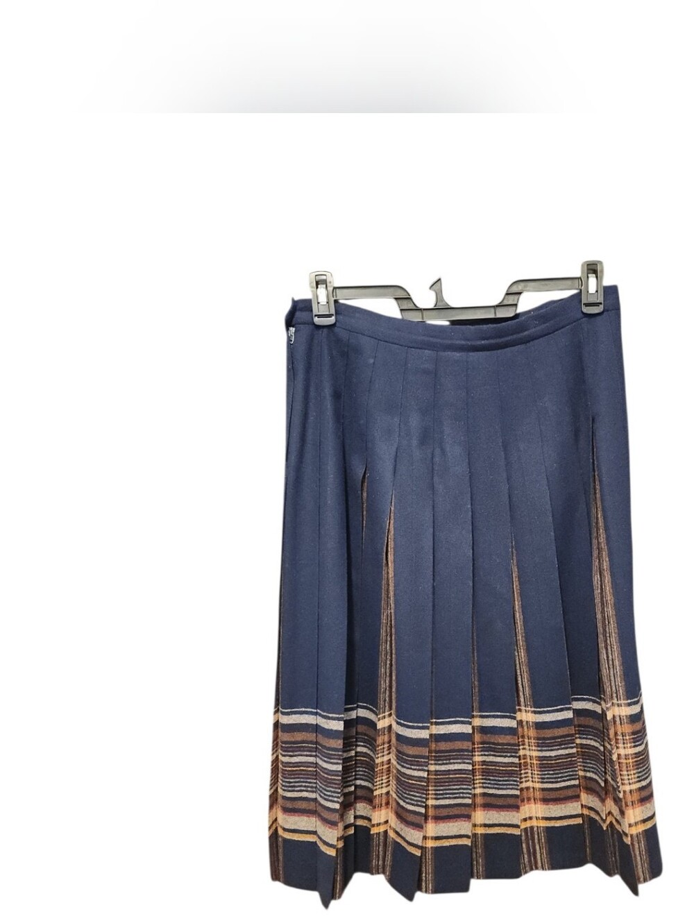Vintage Pendleton Wool Pleated Maxi Skirt Dark Academia Fall heritage Plaid 12P